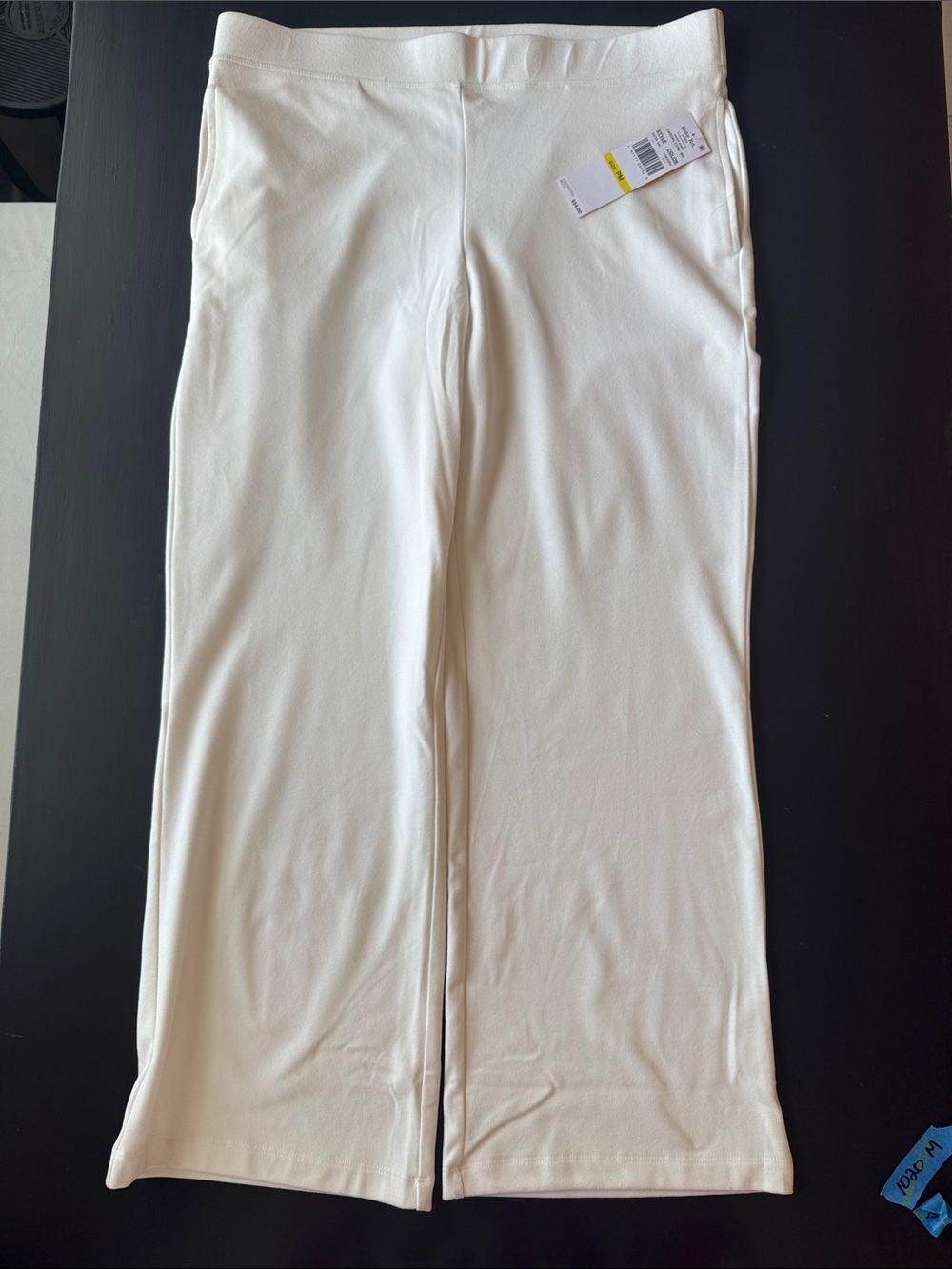 NWT Ruby Road petite” casual Luxe” ivory wide legged pull on pants size PM